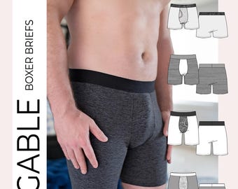 Adult Gable Boxer Brief PDF Sewing Pattern