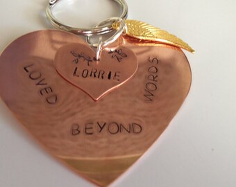 Hand Stamped Metalwork/Memoralized Key Ring/Ready to personalize