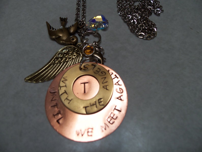 Memorial Stamped Charm/Necklace Jewelry image 3