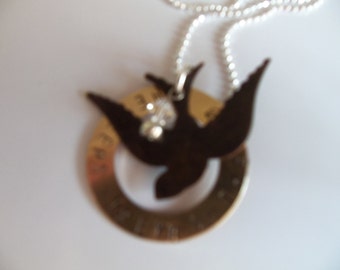 Insprirational Quote Metalwork Necklace