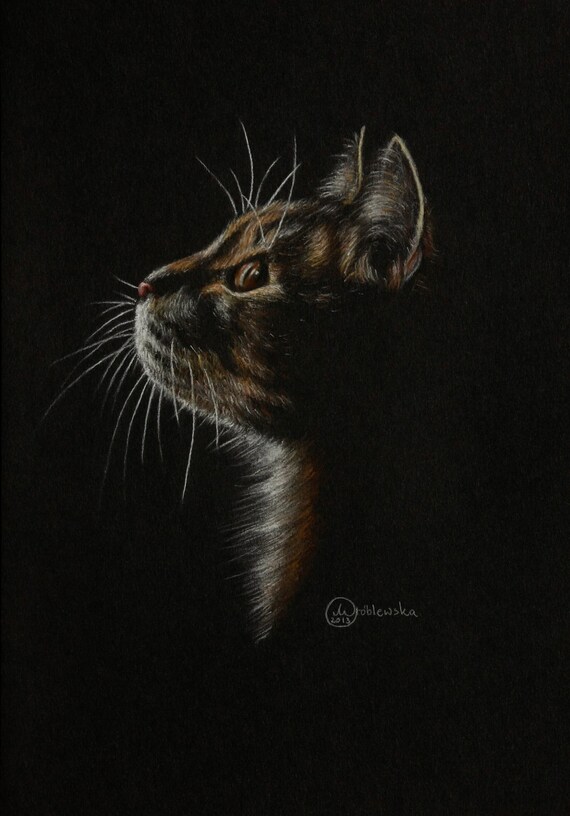 Portrait De Chat Dessin Au Pastel Sec Doux Etsy Portrait De Chat Dessin Au Pastel Sec Doux Etsy
