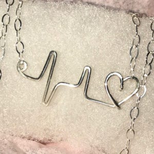 Heartbeat EKG Pendant Necklace