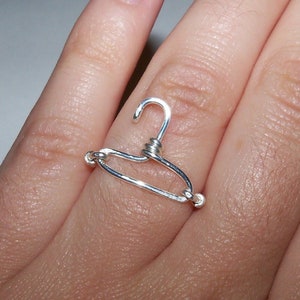 Miniature Hanger Wire Wrapped Ring, Fashion Lovers Ring