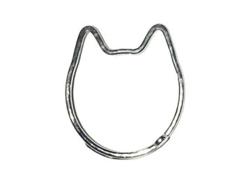 Cat Ears Ring in Sterling Silver or 14k Gold Filled, Adjustable Pointy Kitten Ears Ring