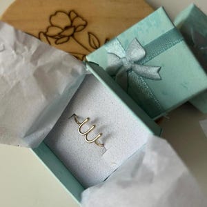 Custom Initial Adjustable Wire Ring: Script Letter, 14k Gold Filled or Sterling Silver image 15