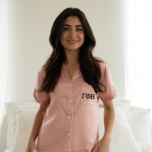 GREEK LETTERS | Gamma Phi Beta, GPhi, wedding pajamas, custom pajamas, gifts for rush ,big little reveal, sorority, bid day, recruitment
