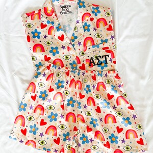 GREEK LETTERS | Alpha Sigma Tau, sorority, bid day, big little reveal, pattern pajamas, sorority gift basket, sorority pajamas, Alpha Tau