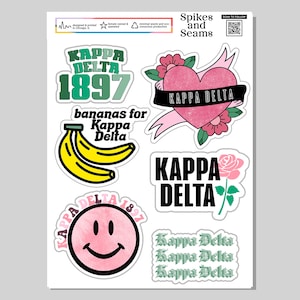 Kappa Delta Aufkleber, Studentenverbindung Rekrutierung, große kleine Enthüllung, Ansturm, Studentenverbindungsaufkleber, Angebotstag, Schwesternschaftsgeschenkkorb, griechischer Aufkleber, Go greek