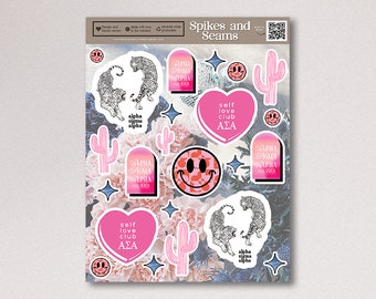 Alpha Signa Aufkleber, Alpha Signa Alpha, Studentenvereinigungsaufkleber, Einstellung, Bid Day, griechischer Aufkleber, Schwesternschaftsgeschenkkorb, Geschenk, Alpha Omega merch