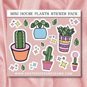 サボテンのステッカーパック、美的、インターネットステッカー、引用、単語ステッカー、観葉植物、プランナーステッカー、植物好きの女性、植物愛好家へのギフト、植物