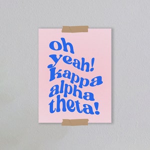 Kappa Alpha Theta art prints, collage kit, Kappa, sorority art, recruitment, gifts for rush, big little, bid day, sorority gift, art prints