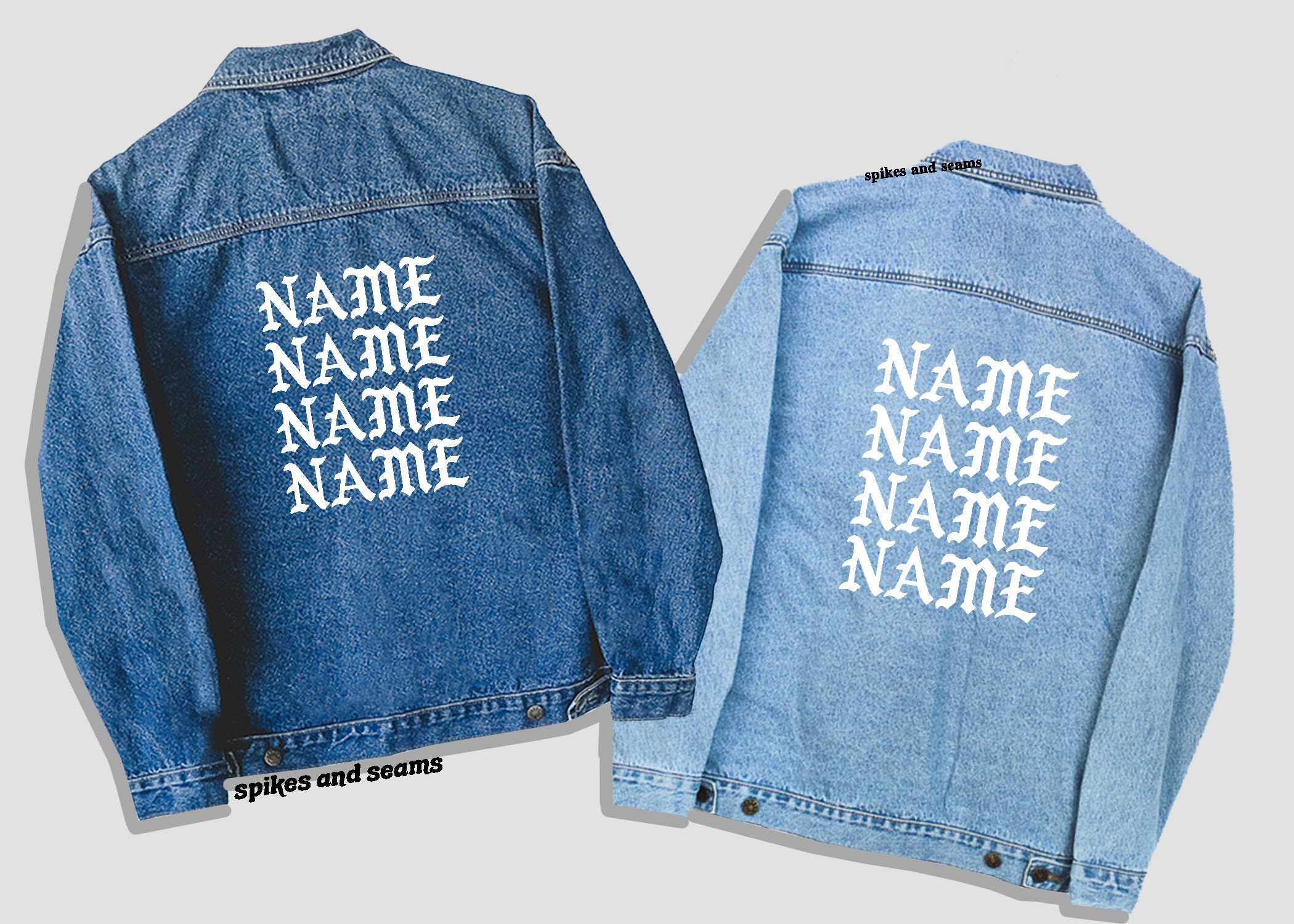 Custom Your Name Jacket Custom Jacket Denim Jacket Name Etsy