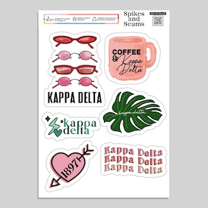 Kappa Delta Aufkleber, Studentenverbindung Rekrutierung, Studentenverbindungsaufkleber, Geschenke für Ansturm, Bid Day, große kleine Enthüllung, Schwesternschaftsgeschenkkorb, griechischer Aufkleber