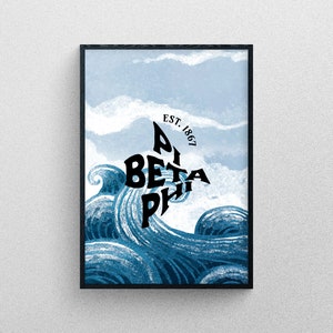 Pi Beta Phi art print, Pi Phi poster, sorority art, sorority recruitment, gifts for rush, big little, bid day gift, collage kit, art print