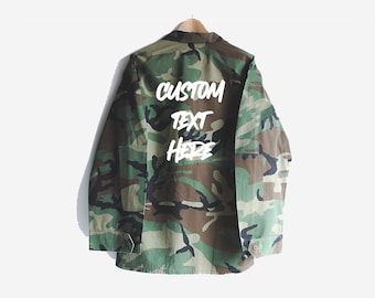 Individuell bedruckter Armee-Mantel - Benutzerdefinierte Tarnjacke - Unisex-Militärjacke - Cargo-Taschen-Utty-Jacke - Unisex-Streetwear-Oberbekleidung
