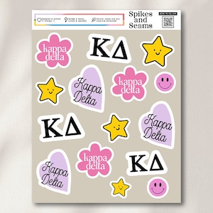 Kappa Delta Aufkleber, Studentenverbindung Rekrutierung, Studentenverbindungsaufkleber, Geschenke für Ansturm, Bid Day, große kleine Enthüllung, Schwesternschaftsgeschenkkorb, griechischer Aufkleber