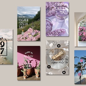 Sigma Delta Tau art print, sorority art, collage kit, SDT, photo collage kit, bid day, sorority art, recruitment, big little reveal, art