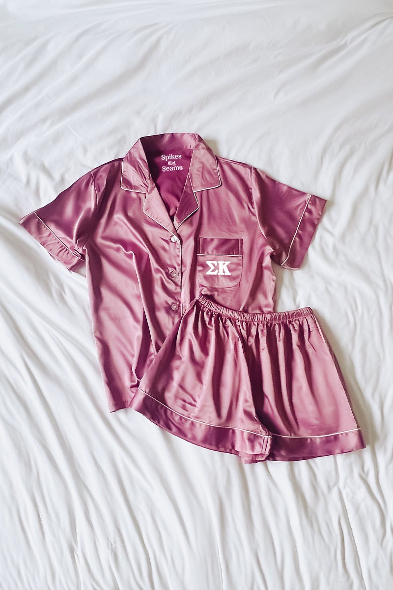 Long Silk Womens Pajamas Satin Plus Size Pajama Set Gift for Her Purple  Nightwear Luxury Ladies Sleepwear 