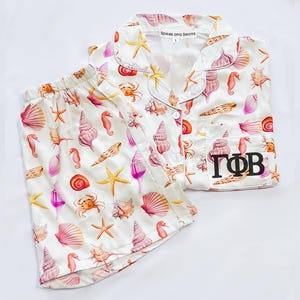 Gamma Phi Beta, Gamma Phi Beta pajamas, sorority pajamas, custom green pajamas, greek letter set, Gamma Phi gift, sorority gift basket, GPhi