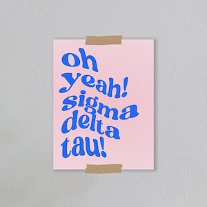 Sigma Delta Tau art print, sorority art, collage kit, SDT, photo collage kit, bid day, sorority art, recruitment, big little reveal, art