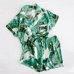GRIECHISCHE BUCHSTABEN | Pi Beta Phi Pyjamas, Pi Phi, Schwesternschaft Pyjamas, benutzerdefinierte rosa Pyjamas, griechische Rekrutierung, großes kleines Geschenk, Pi Phi merch