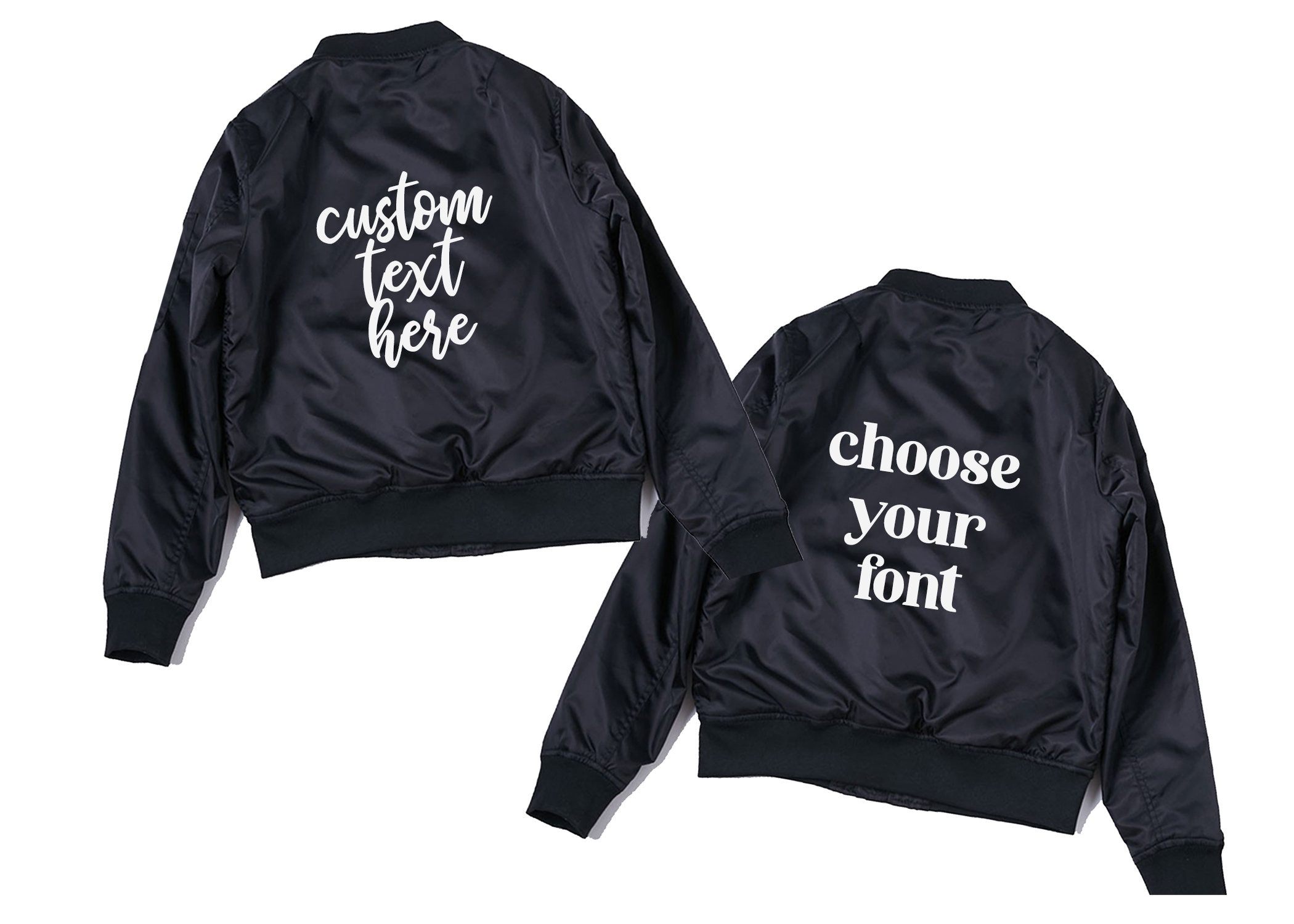 custom logo bomber jacket