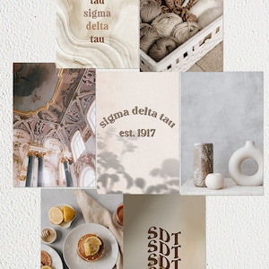 Sigma Delta Tau art print, sorority art, collage kit, SDT, photo collage kit, bid day, sorority art, recruitment, big little reveal, art