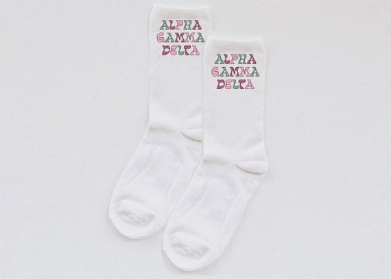 Personalized Kappa Delta Sorority Knee High Socks Sorority Gift Ideas for Kappa Delta Kappa Delta Socks