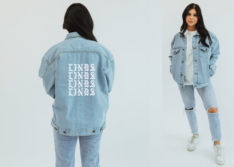 Custom Your Name Jacket Custom Jacket Denim Jacket Name Etsy