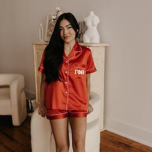 GREEK LETTERS | Gamma Phi Beta, GPhi, wedding pajamas, custom pajamas, gifts for rush ,big little reveal, sorority, bid day, recruitment