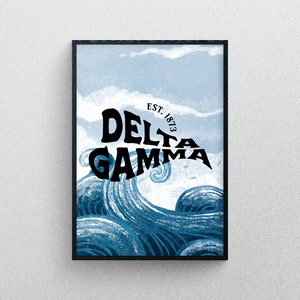 Delta Gamma art print, sorority art prints, sorority art, sorority photos, custom gift, home decor, art print, custom sorority art, picture