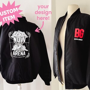 custom bomber Jacket, personalized jacket, women's jacket, custom design jacket, personalized gift, custom logo jacket image 3