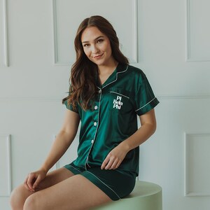 BLOCK FONT| Pi Beta Phi, Pi Phi pajamas, sorority pajamas, custom pajamas, sorority gift basket, gifts for rush, bid day, greek recruitment