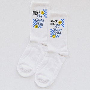 Pi Beta Phi Socken, Pi Phi, Einstellung, Bid Day, Schwesternschaftsansturm, Schwesternschaftsgeschenke, benutzerdefinierte Socken, Schwesternschaftssocken, Pi Phi-Hemden, Pi Phi-Hemden