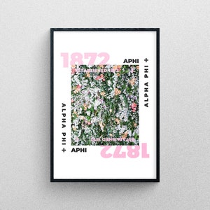Alpha Phi art print, alpha phi gifts, sorority art, sorority recruitment, gifts for rush, big little, bid day, sorority gifts, collage kit
