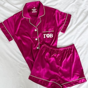 GREEK LETTERS | Gamma Phi Beta, GPhi, wedding pajamas, custom pajamas, gifts for rush ,big little reveal, sorority, bid day, recruitment