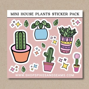 サボテンのステッカーパック、美的、インターネットステッカー、引用、単語ステッカー、観葉植物、プランナーステッカー、植物好きの女性、植物愛好家へのギフト、植物