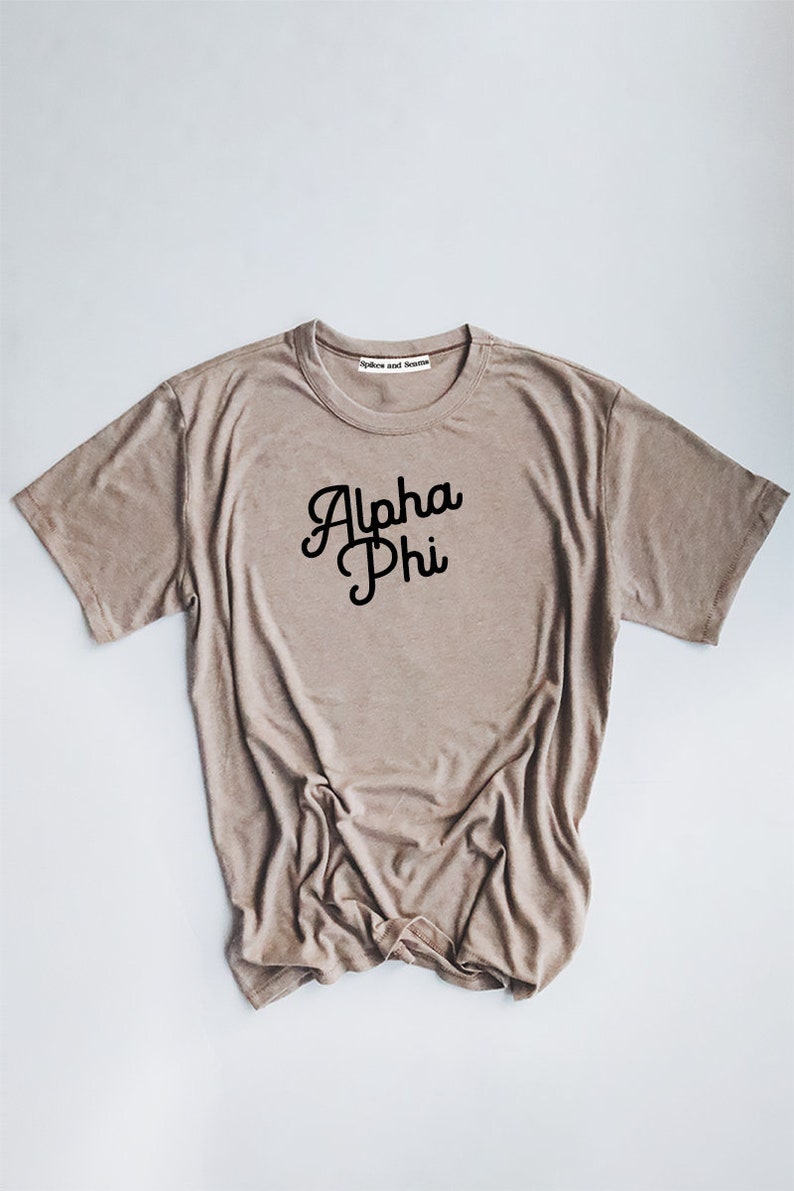greek apparel gifts for rush Alpha Phi Shirt recruitment Aphi shirt bid day sorority rush Alpha Phi APhi custom sorority shirts