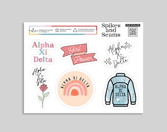 alpha xi delta stickers, axid, sorority stickers, sorority recruitment, gifts for rush, bid day gifts, bid day, sorority gifts, go greek