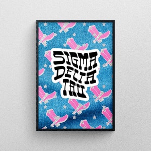 Sigma Delta Tau art print, sorority art, collage kit, SDT, photo collage kit, bid day, sorority art, recruitment, big little reveal, art
