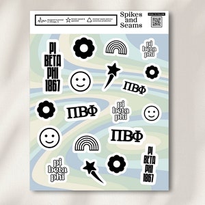 Pi Beta Phi stickers, Pi Phi merchandise, sorority stickers, recruitment, bid day, greek decal, sorority gift basket, gift bag, Pi Beta Phi