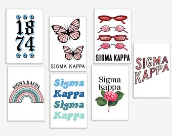 sigma kappa art print, sorority art, collage kit, photo kit, photo collage kit, bid day, custom sorority art, recruitment, big little reveal