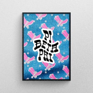 Pi Beta Phi art print, Pi Phi poster, sorority art, sorority recruitment, gifts for rush, big little, bid day gift, collage kit, art print