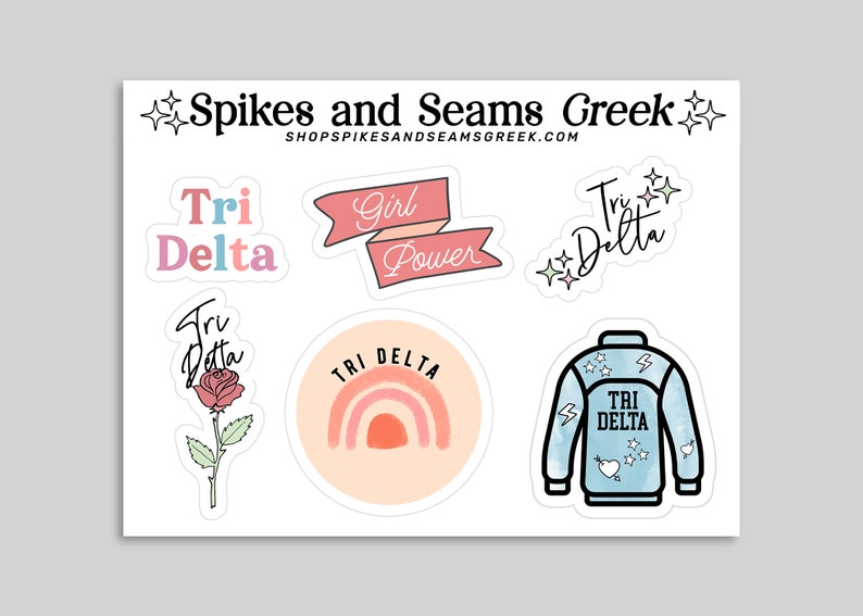 sorority recruitment sorority stickers bid day sorority gifts decal go greek delta delta delta gifts for rush tri delta stickers