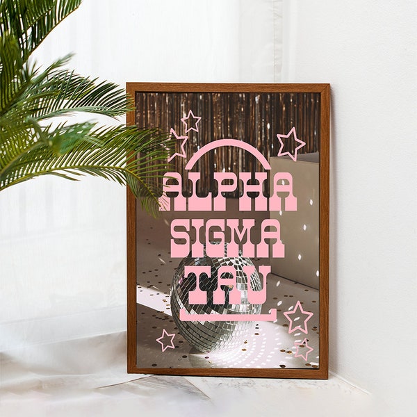 Alpha Sigma Tau, Alpha Tau art print, sorority art print, Alpha Tau, gifts for rush, big little reveal, bid day, sorority gifts, collage kit