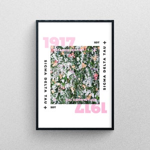 Sigma Delta Tau art print, sorority art, collage kit, SDT, photo collage kit, bid day, sorority art, recruitment, big little reveal, art