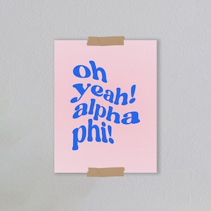 Alpha Phi art print, alpha phi gifts, sorority art, sorority recruitment, gifts for rush, big little, bid day, sorority gifts, collage kit