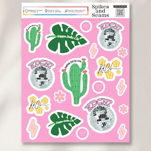 Kappa Delta Chi stickers, KDChi, KDChi stickers, sorority stickers, recruitment, bid day, greek decal, sorority gift basket, gift bag, KDChi