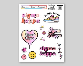 Sigma Kappa stickers, Sig Kap, sorority recruitment, sorority stickers, greek decal, bid day, sorority gift basket, big little reveal gift