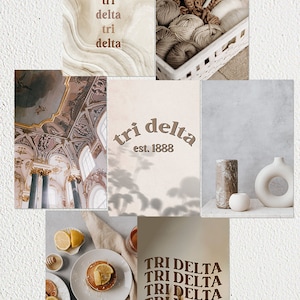 sorority collage kit, Delta Delta Delta, Tri delta, sorority art prints, custom sorority art, sorority photos, Tri Delta gift, home decor